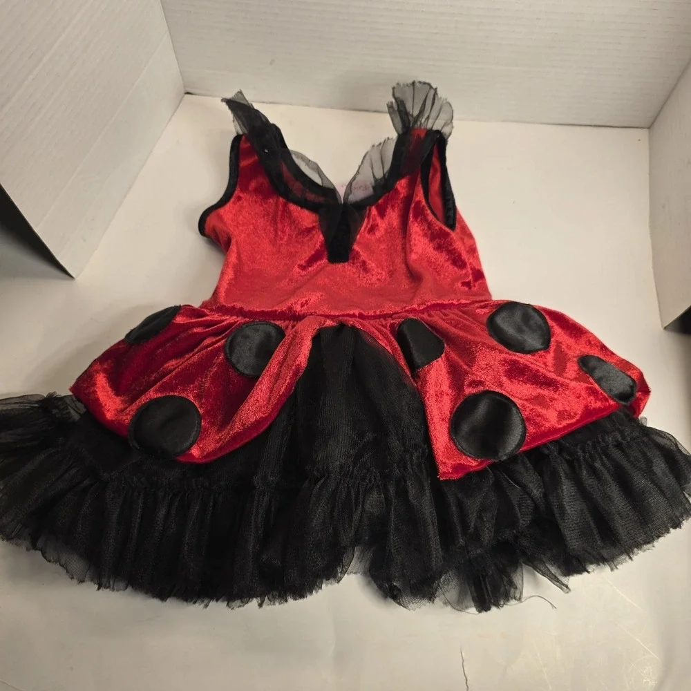 Fairy Dust Ladybug Costume Toddler Size 2T Tulle Tutu Halloween One Piece Dress‎